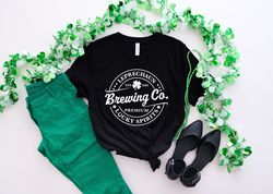 leprechaun brewing co shirt, retro st patricks day gift,  irish shirt, lucky spirits shirt, st patty day shirt, irish sh