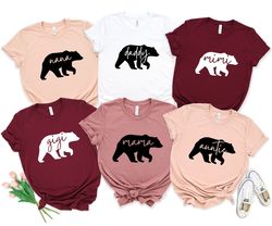 family bear shirts, mimi bear shirt, family bear matching shirts, gigi bear, auntie bear, papa bear, mommy and me shirt,