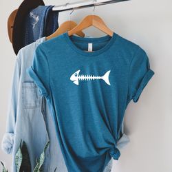 fishbone shirt, fishing shirt, fish lover shirt, fisherman shirt, fishing love shirt, lake family fishing shirt, fish pa