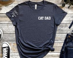 Custom Cat Dad Shirt, Custom Cat Names Shirt,Personalized Dad Shirt,Dad Shirt With Cat Names, Fathers Day Gift, New Dad