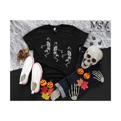 skeleton dancing halloween tee shirt, skeleton dancing halloween shirt, skeleton shirt, halloween skeleton shirt, dancin