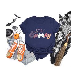 stay spooky shirt, ghost shirt, halloween shirt, funny halloween shirt, fall tee, retro fall shirt, spooky season shirt,