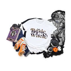 basic witch shirt, spooky season shirt, halloween shirt, fall shirt, witch shirt, flower witch shirt, vintage shirt, mom