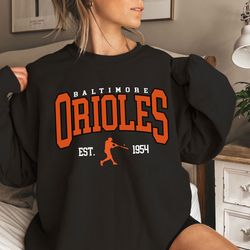 baltimore oriole est sweatshirt  t-shirt, oriole crewneck sweatshirt, baltimore baseball shirt, retro oriole shirt