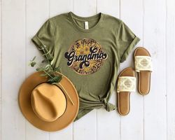 leopard grandma shirt, sunflower grandma shirt, leopard sunflower grandma shirt, retro grandma shirt, vintage grandma sh