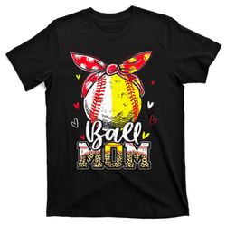 ball mom baseball softball gift mothers day t-shirt