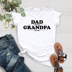 personalized new grandpa shirt,custom dad grandpa gift,fathers day shirt,gift for grandpa,gift for dad,cute grandpa tee,