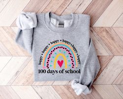 100 days of school shirt, 100 days of school rainbow shirt, rainbow 100 days shirt, teacher shirt, toddler school shirt,