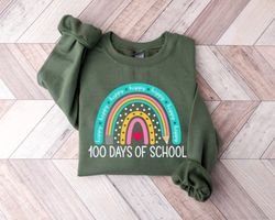 100 days of school sweatshirt, 100th day of school tshirt, happy 100 days of school, 100 days celebration shirt, teacher