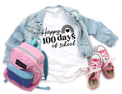happy 100 days of school shirt, teacher gifts, 100th day of school, teacher appreciation, 100 days brighter, back to sch
