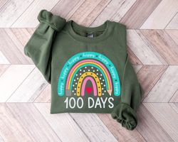 happy 100 days of school sweatshirt, 100th day of school sweater, teacher crewneck, school shirt, 100th days of school c