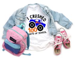i crushed 100 days of school, teacher gifts, teacher appreciation, 100 days brighter, back to school shirt,100 days of