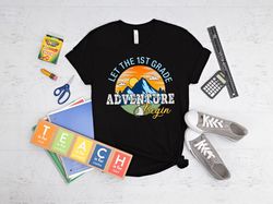let the 1st grade adventure begin shirt, happy first day of school shirt,first grade school tee,first grade squad shirt,