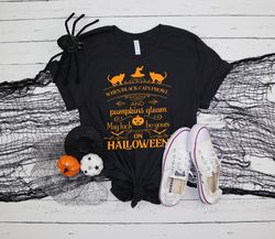 black cat halloween shirt, funny halloween shirts, witch shirt, hocus pocus shirt, basic witch shirt, happy halloween sh