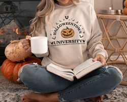 halloweentown university sweatshirt, spooky pumpkin sweatshirt, halloween shirt, spooky shirt, happy halloween, hallowee