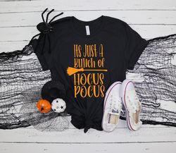 its just a bunch of hocus pocus shirt, funny halloween shirts, witch shirt, hocus pocus shirt, basic witch shirt, happy