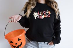 let's go ghouls shirt, halloween sweatshirt, cute ghost shirt, ghost sweatshirt, retro halloween tee, hippie halloween s