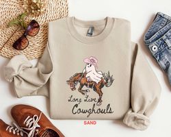 long live cow ghouls sweatshirt, cow ghouls shirt, halloween sweatshirt, happy halloween shirt, halloween ghost shirt, h