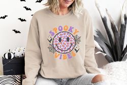 spooky vibes shirt, happy face shirt, trick or treat shirt, funny halloween shirt, spooky shirt, happy halloween shirt,