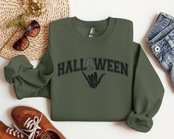 sweatshirt for halloween, hang loose skeleton hand, spooky season shirt, skeleton hand shirt, scary halloween sweatshirt