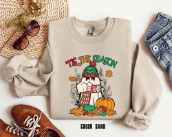 tis the season sweatshirt, happy hallothanksmas sweatshirt , halloween sweatshirt, thanksgiving shirt, christmas shirt,