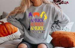 amuck amuck halloween sweatshirt, zero amucks given shirt, halloween party shirt,hocus pocus shirt,sanderson sisters shi