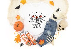 dancing pumpkin skeleton halloween shirt, skeleton shirt, halloween boo, halloween black cat pumpkin spooky season, sand