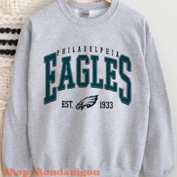 retro philadelphia football crewneck sweatshirt - vintage nfl eagles t-shirt - go birds gang tee - philadelphia team hoo