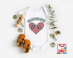 heartbreaker onesie, cute baby boy valentines bodysuit, retro valentines baby onesie, valentines youth shirt, valentines