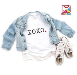 xoxo toddler shirt, vintage valentines day kids shirt, cute valemtines toddler tee, valentines gift for kids