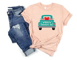 Happy Valentines Day Shirts, Truck Heart Valentines Day Shirt, Cute Valentine Day Tee, Valentines Day Gift, Valentines D
