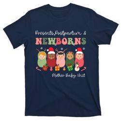 presents postpartum  newborns mother baby nurse christmas t-shirt