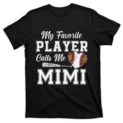 My Favorite Baseball People Call Me Mimi Mothers Day Leopard T-Shirt