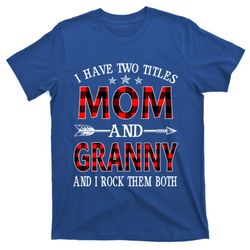 Red Plaid Christmas Granny Mothers Day For Granny Grandma Gift T-Shirt