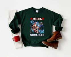 reel cool dad tshirt, american flag dad shirt, fathers day gift, fishing dad shirt, fishing father gift