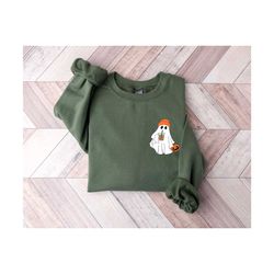 little ghost ice coffee shirt, ghost sweatshirt, halloween tee, cute ghost shirt, little ghost ice coffee sweatshirt, ha