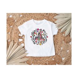 floral castle shirt, trip shirt, spring vibes shirt, summer vacation shirt, floralspringshirt 2, disney girl trip, micke