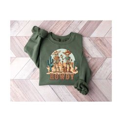 howdy western halloween sweatshirts, halloween shirt, country cowgirl halloween shirt, country pumpkin shirt, cute women