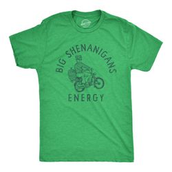 big shenanigans energy, big dick energy, st patricks day shirt, lucky green shirt, clover shirt, funny shirts, drinking