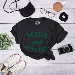 boozed and confused shirt, st patricks day tshirt, irish getting drunk,funny drinking shirts, beer shirts, funny shirts,