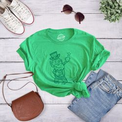 leprechaun middle finger, funny leprechaun women tshirts,st pattys day shirts, st patricks day shirts, funny shirts, fli