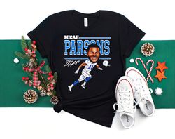 dallas football 11 micah parsons cartoon signature nfl t-shirt