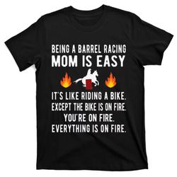 barrel racing mom funny barrel racing mother t-shirt