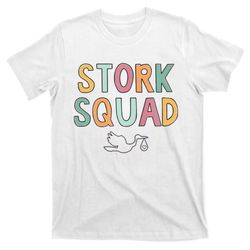 stork squad labor and delivery nurse mother baby nurse t-shirt