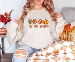 this season sweatshirt, fall coffee football pumpkin shirt, fall lover tee, pumpkin sweatshirt, football day shirt, coff