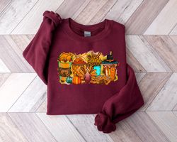 fall coffee drink shirt, fall sweatshirt, coffee lover tee shirt, halloween pumpkin latte drink cup, pumpkin spice shirt