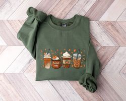 pumpkin spice latte sweatshirt, fall coffee sweatshirt, pumpkin spice shirt, fall crewneck sweater, gift for coffee love