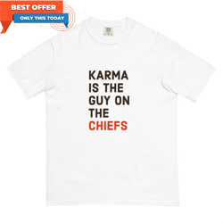 karma is the guy on the chiefs shirt, the chiefs tee tops short sleeve