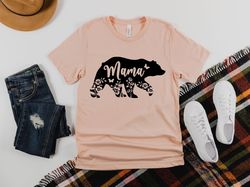 mama bear shirt, floral mama bear t-shirt, mama bear t-shirt, mom shirts, mom life shirt, mama bear shirts, floral mama