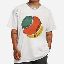 baseball ball continuous line t-shirt - cruel ball